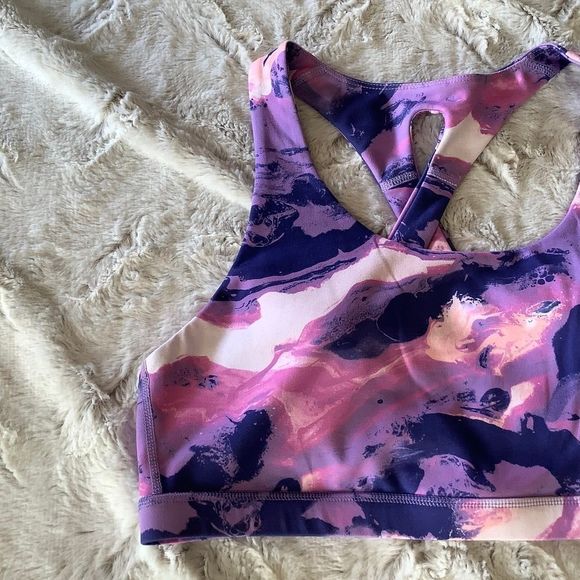 NWT Brisas Marble sports bra activewear athletic athleisure size large - Picture 3 of 10